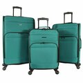 Dejuno Lisbon Lightweight Expandable Spinner Luggage Set, Teal - 3 Piece 252104DJ-TEAL